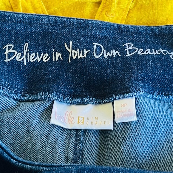 ⛔️SOLD⛔️Belle by Kim Gravel Flexibelle Petite Pull-On Knit Jeans Pants - Picture 6 of 6